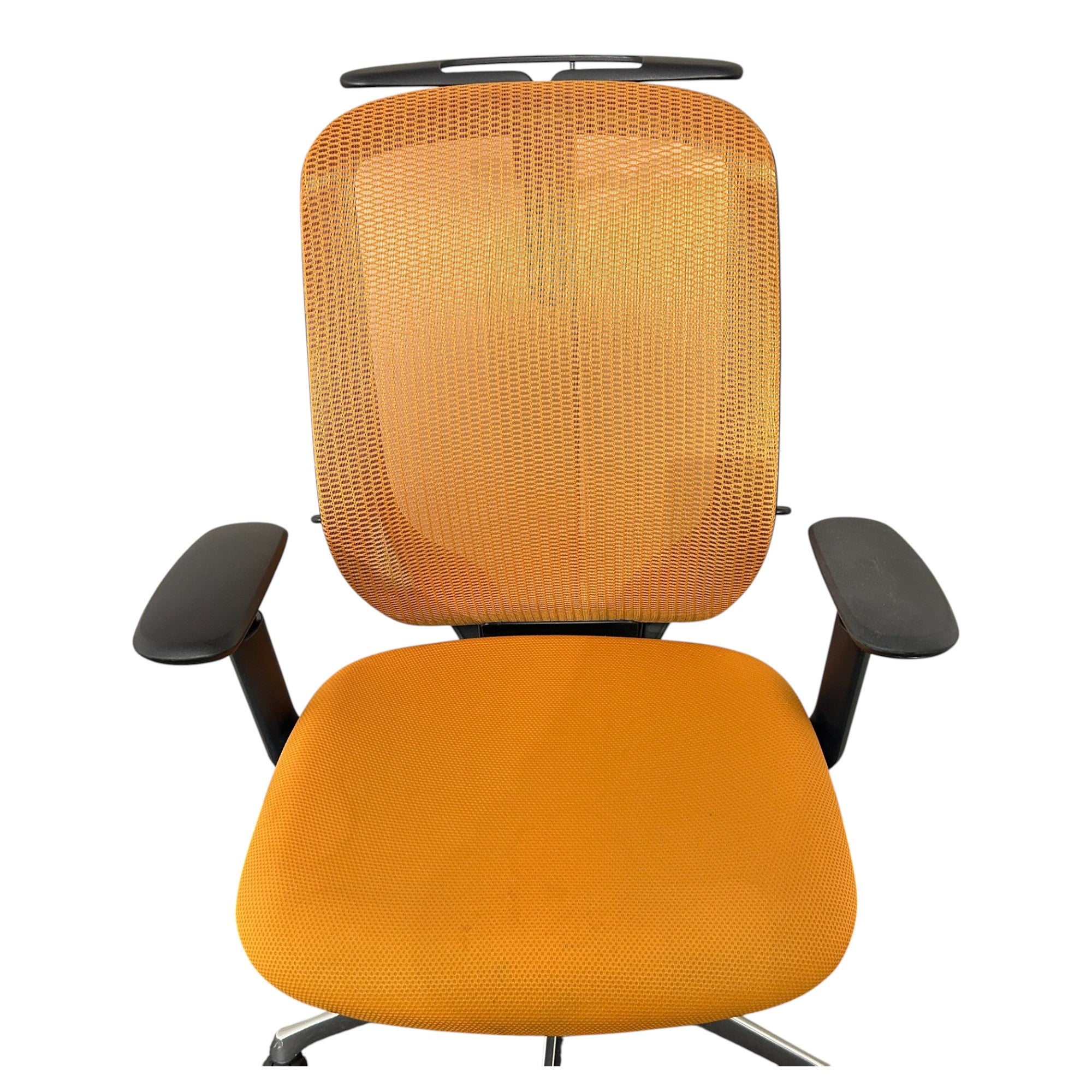[レンタル] オカムラ オフィスチェア シルフィー ハイバック 可動肘 ハンガー オレンジ ブラック ポリッシュ C686BR-FMR8 - 6