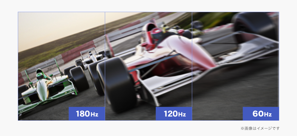 アイ・オー・データ(IODATA) LCD-GD241JD　23.8型ゲーミングディスプレイ 180Hz・120Hz・60Hzの残像比較 - 10