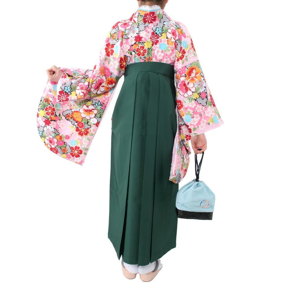 [レンタル] 女性用 袴セット 桜花柄 (着物、袴、和装小物一式)の宅配レンタル - 2