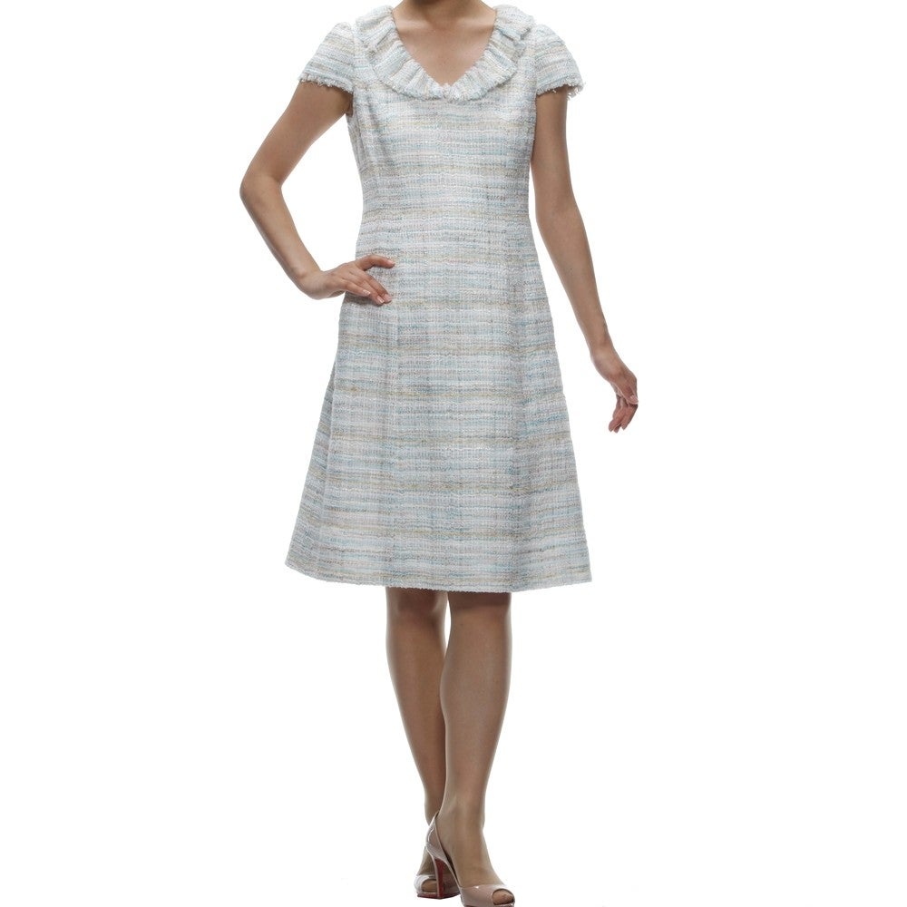 [レンタル] ルネ セレモニースーツ2点セット(ジャケット+ワンピース) ブラック / ホワイト×ブルーの宅配レンタル - 12