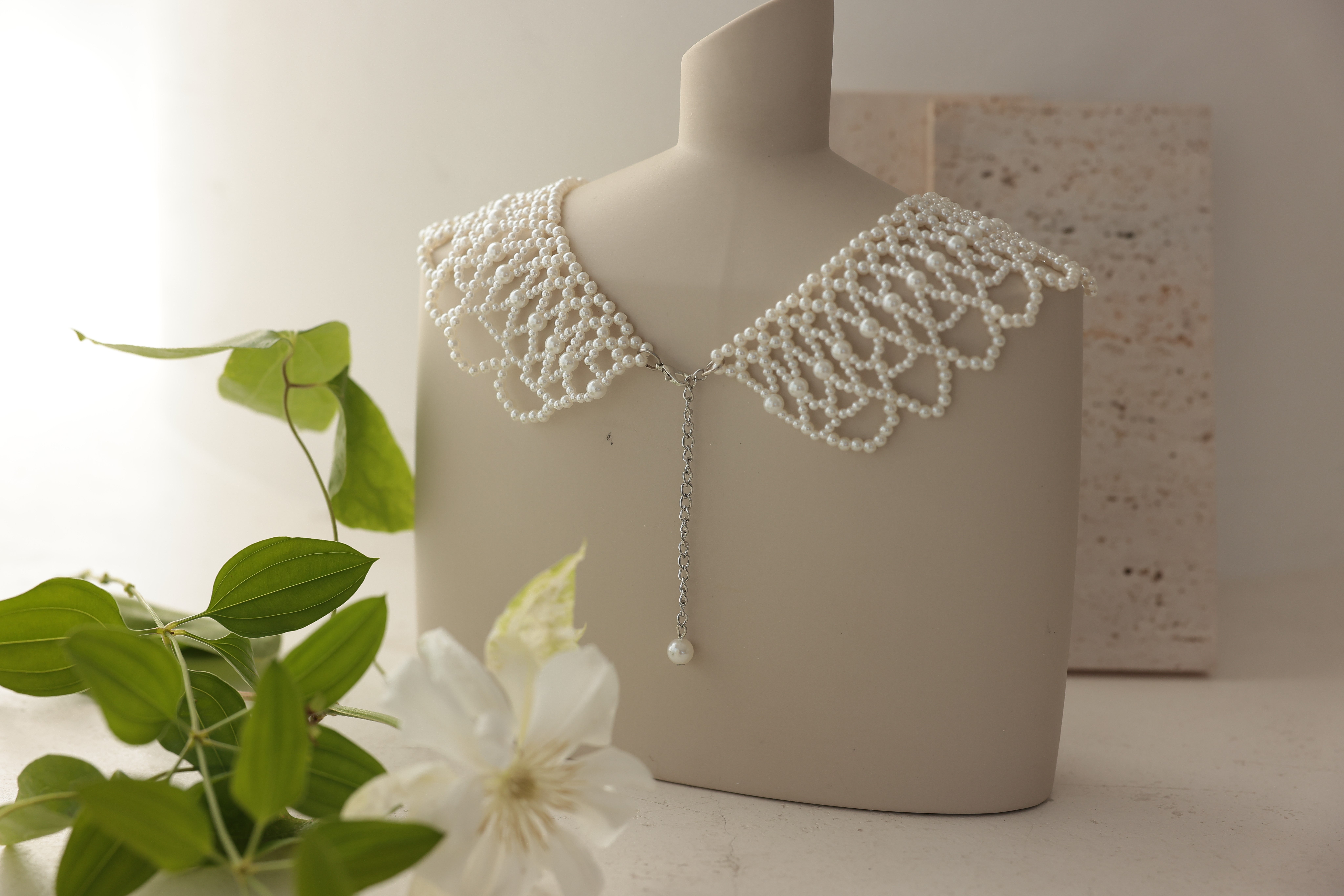 [レンタル] アートマリー つけ襟風編み上げパールネックレス ホワイトの宅配レンタル - 7