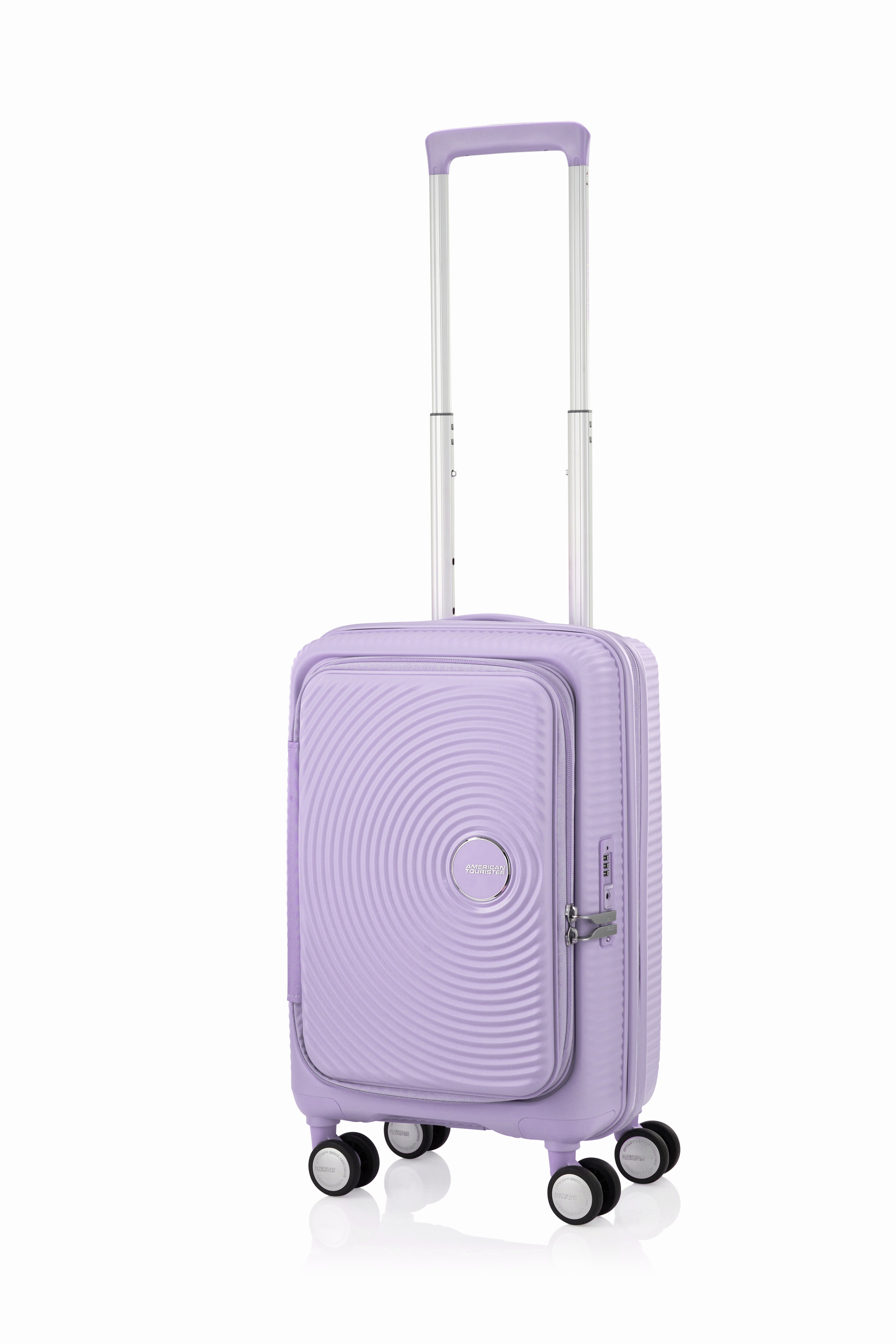 [レンタル] [1-3泊向けサイズ]AMERICAN TOURISTER CURIO スピナー55 エキスパンダブル 33L/拡張時42L ハードスーツケース ラベンダー