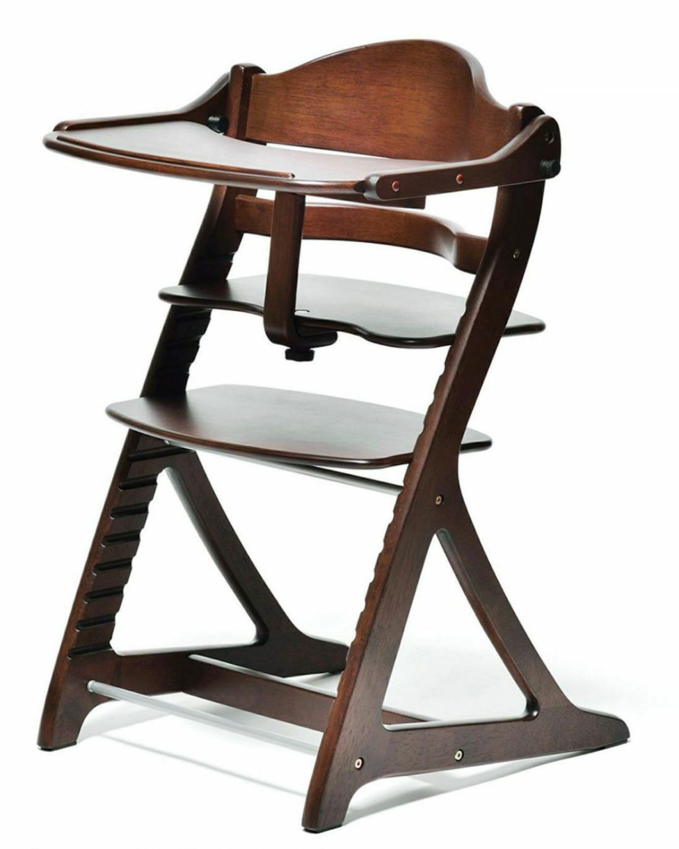 [レンタル] 大和屋 すくすくチェア プラス テーブル付 ダークブラウン