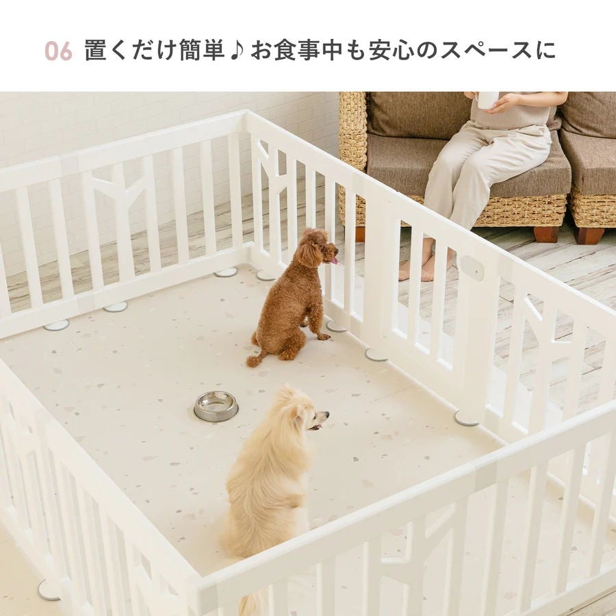 [レンタル] iFam（アイファム）ペットサークル バーチ ドア付き 8枚セット if119-dog - 8
