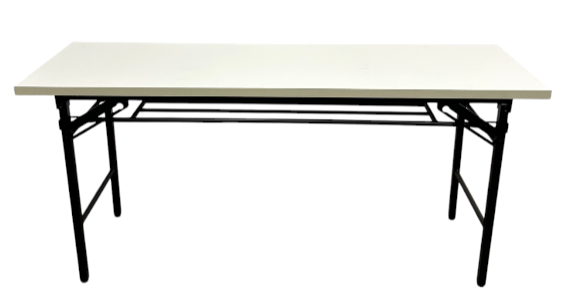 [レンタル] 折り畳みテーブル 棚付き W1500 D450 - 4