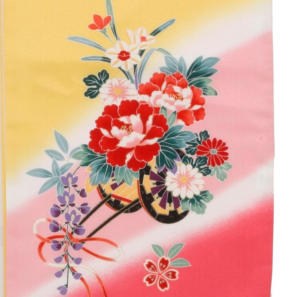 [レンタル] 七五三/節句 着物セット 7歳女の子 牡丹 御所車の宅配レンタル - 2