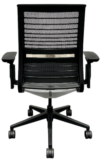 [レンタル] Steelcase Think 3Dニット 可動肘 ランバーサポート付き 465A300 ブラック オフィスチェア - 4