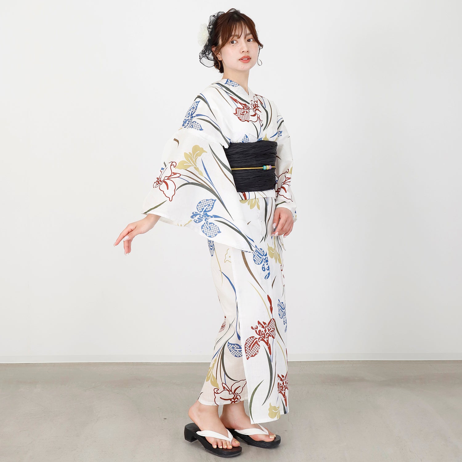 [レンタル] [2025新作]SION レディース浴衣 菖蒲 フリーサイズの宅配レンタル - 4