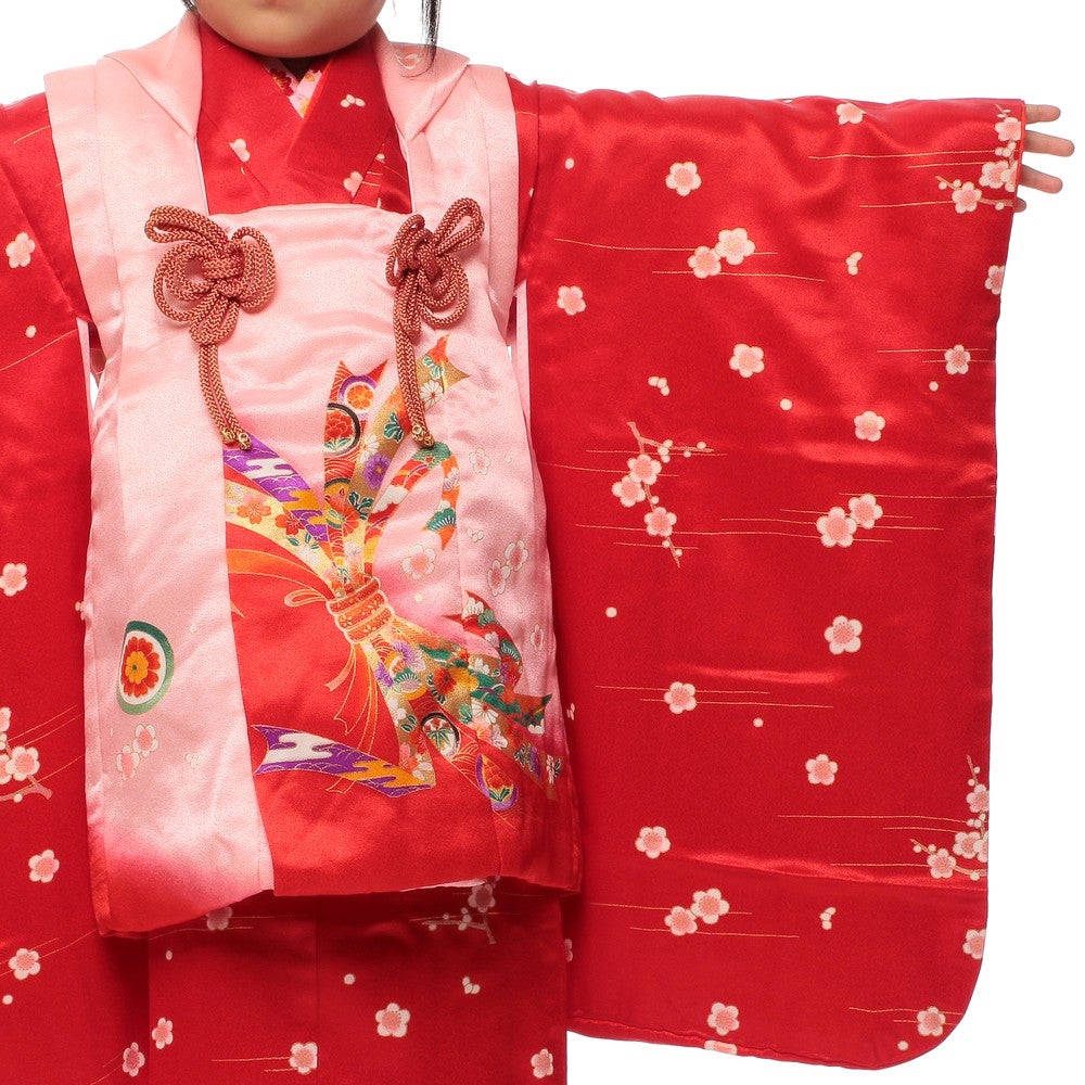 [レンタル] 七五三/節句 被布セット 3歳女の子 優雅 花柄の宅配レンタル - 4