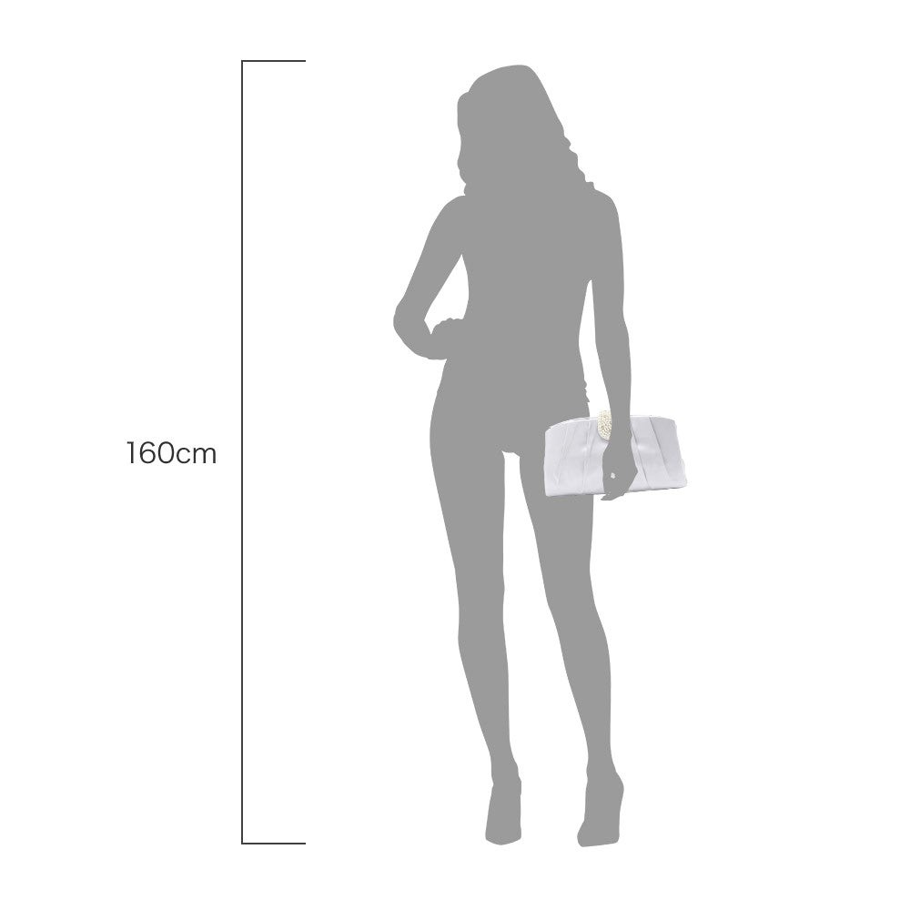 [レンタル] レディース パール＆ビジュー付き クラッチバッグ - 10