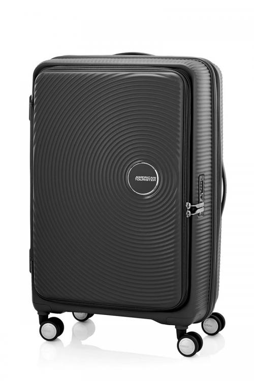 [レンタル] [8-10泊向けサイズ]AMERICAN TOURISTER CURIO スピナー75 エキスパンダブル 98L/拡張時114L ハードスーツケース ブラック