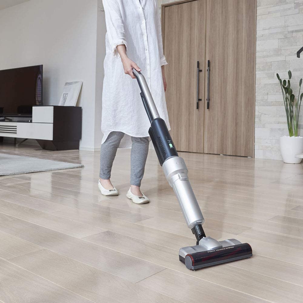 [レンタル] アイリスオーヤマ スティッククリーナー 静電モップ付 シルバー IC-SLDCP12 - 3