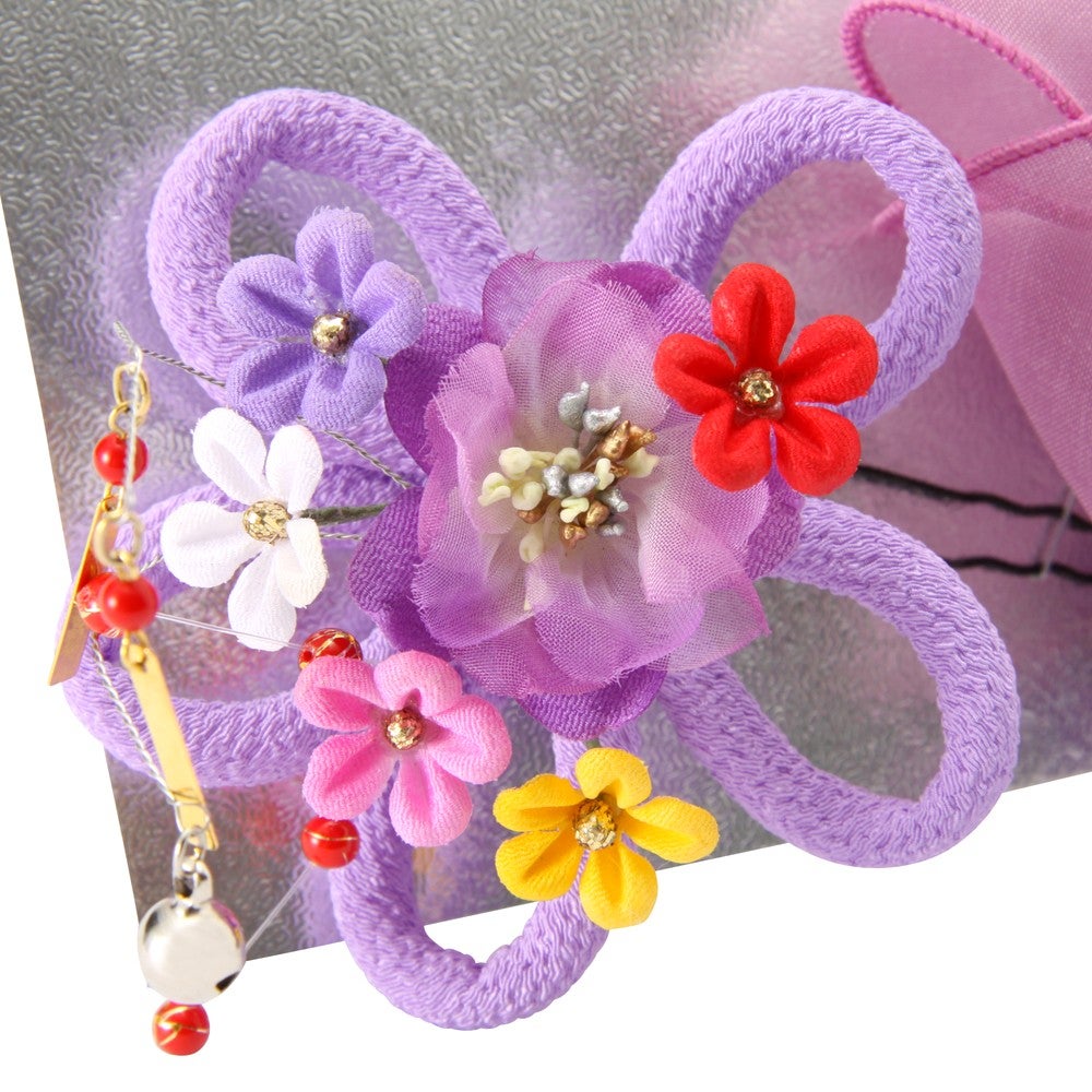 [レンタル] 七五三/節句 和装髪飾り 花かんざし (ピンク / パープル)の宅配レンタル - 4