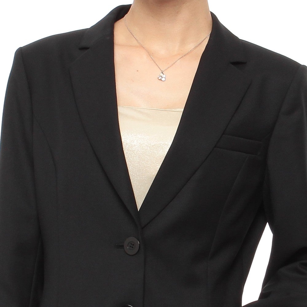 [レンタル] レディース フォーマルスーツ2点セット(ジャケット+フレアスカート) ブラックの宅配レンタル - 5