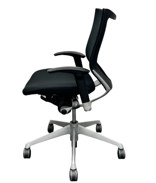[レンタル] オカムラ バロン ローバック 可動肘 ブラック シルバー CP83DR-FDF1 オフィスチェア - 3