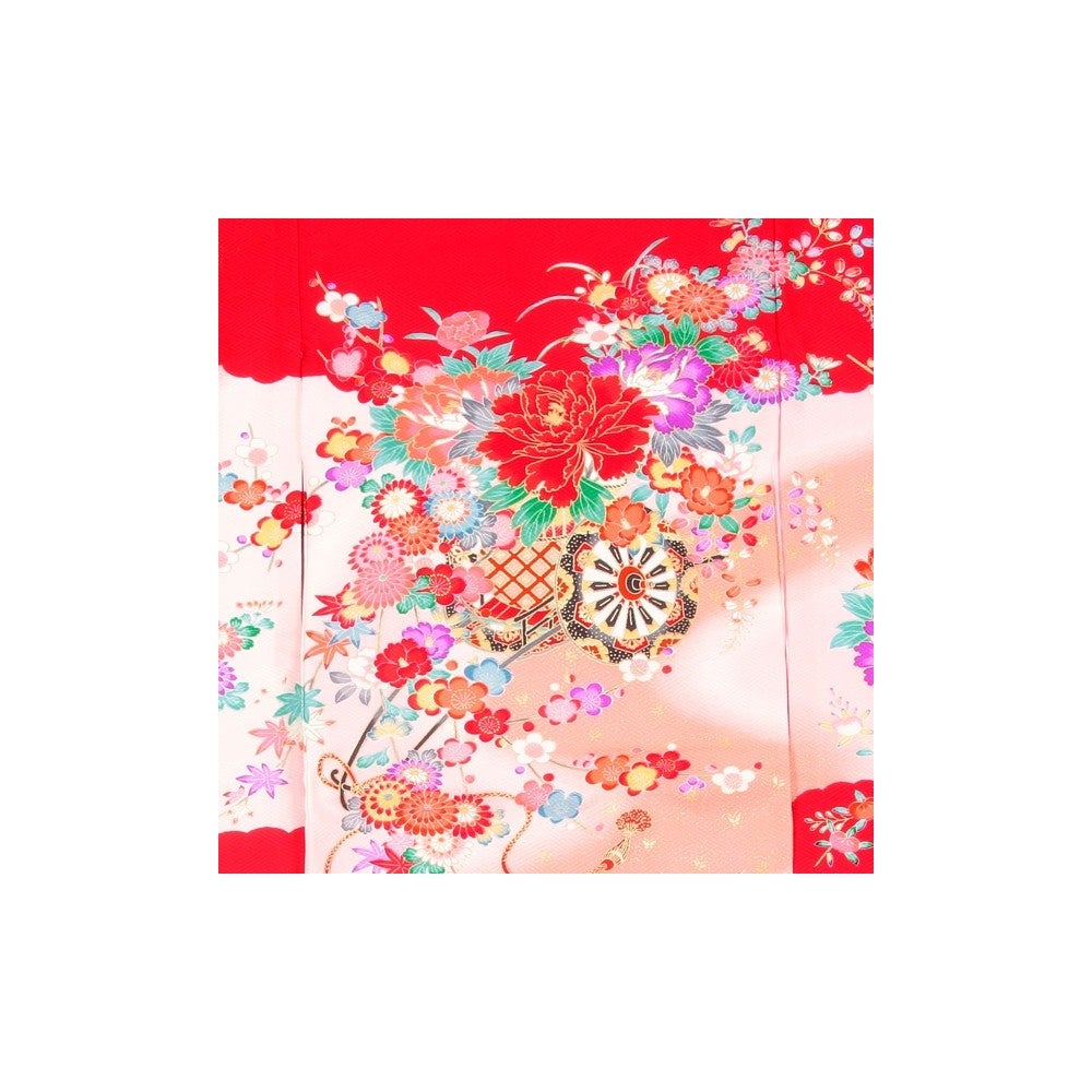 [レンタル] 女の子 お宮参り 産着レンタル6点フルセット 正絹 花車 優雅の宅配レンタル - 3