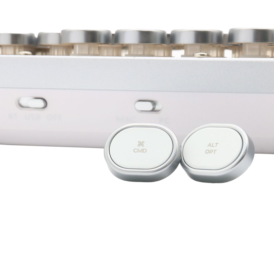 [レンタル] AZIO レトロクラシック・コンパクトキーボード MK-RCK-W-02-JP［Bluetooth・USB /有線・ワイヤレス］ - 3