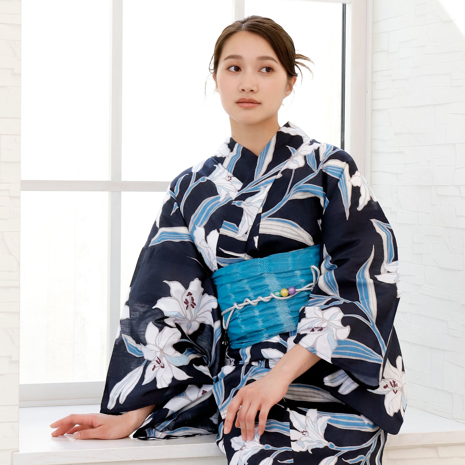 [レンタル] [2025新作]SION レディース浴衣 百合 フリーサイズの宅配レンタル - 2