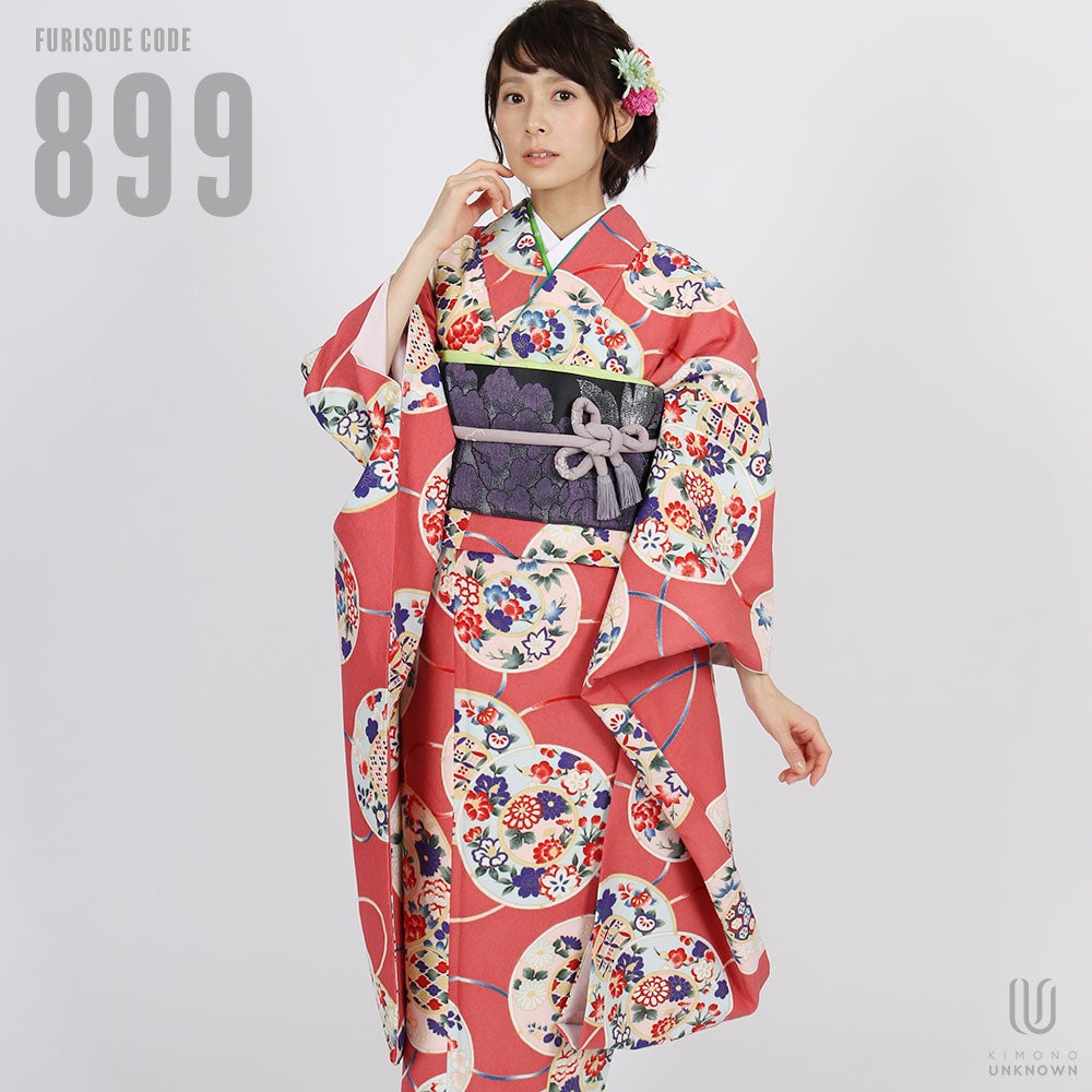 [レンタル] 【対応身長150-165cm】レンタル振袖フルセット-899