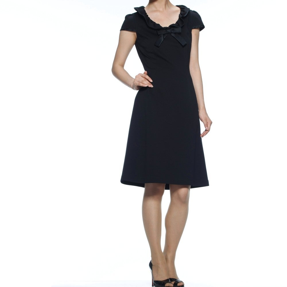 [レンタル] ルネ セレモニースーツ2点セット(ジャケット+ワンピース) ブラック / ホワイト×ブルーの宅配レンタル - 6