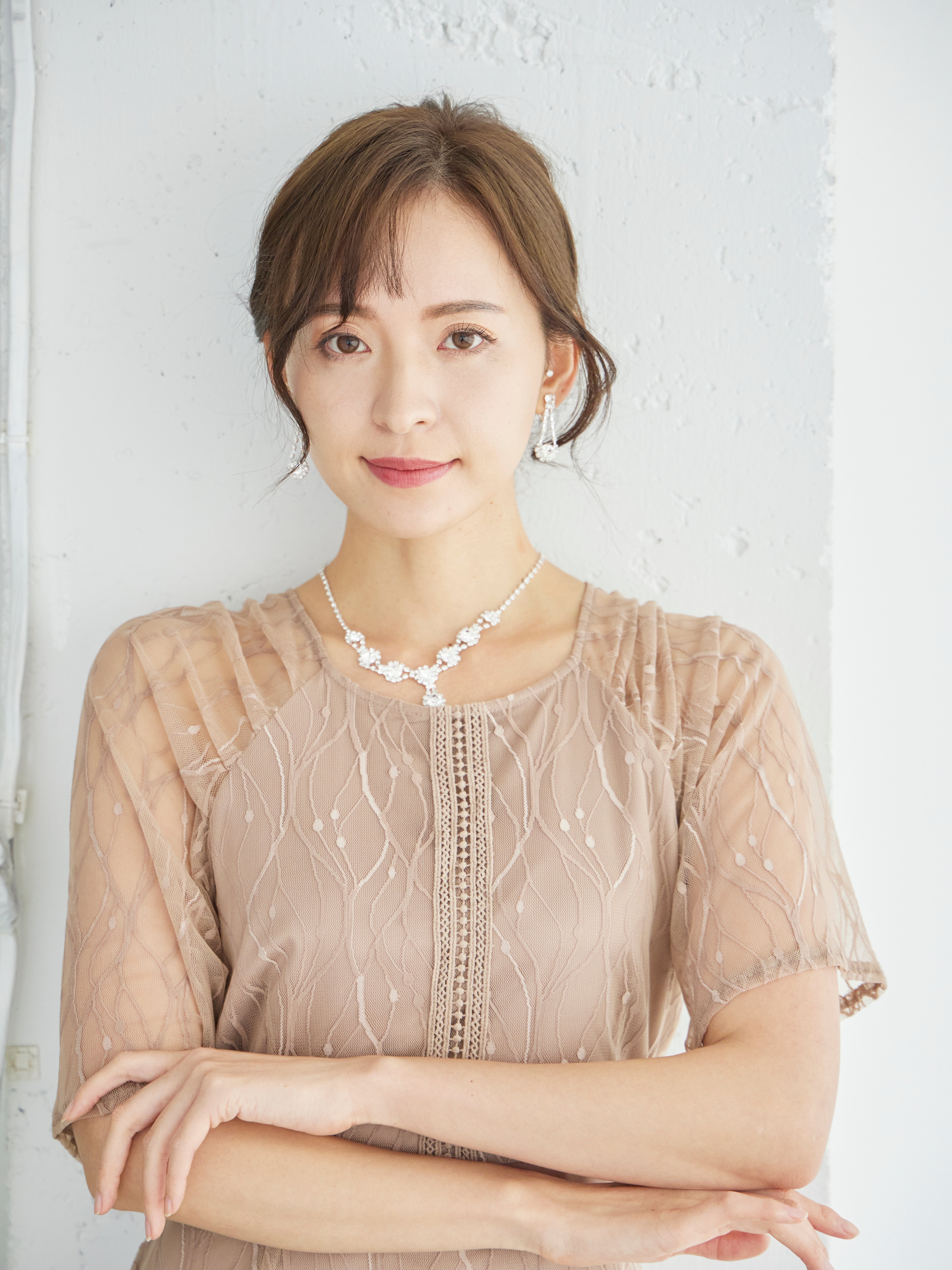 [レンタル] BELINDA DE CAPRIS ラグランスリーブレース ワンピースドレス ベージュの宅配レンタル - 10