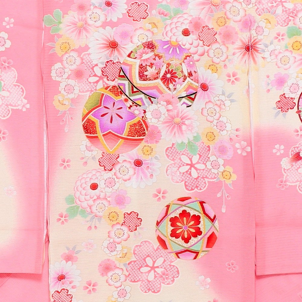 [レンタル] 女の子 お宮参り 産着・絽（夏用）レンタル6点フルセット 正絹 毛毬 桜の宅配レンタル - 3
