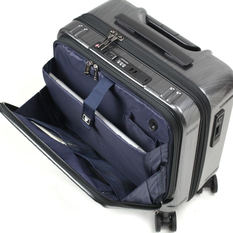 [レンタル] [1-3泊向けサイズ]BERMAS INTER CITY No.60523 33L ハードスーツケース ブラックヘアラインの宅配レンタル - 2