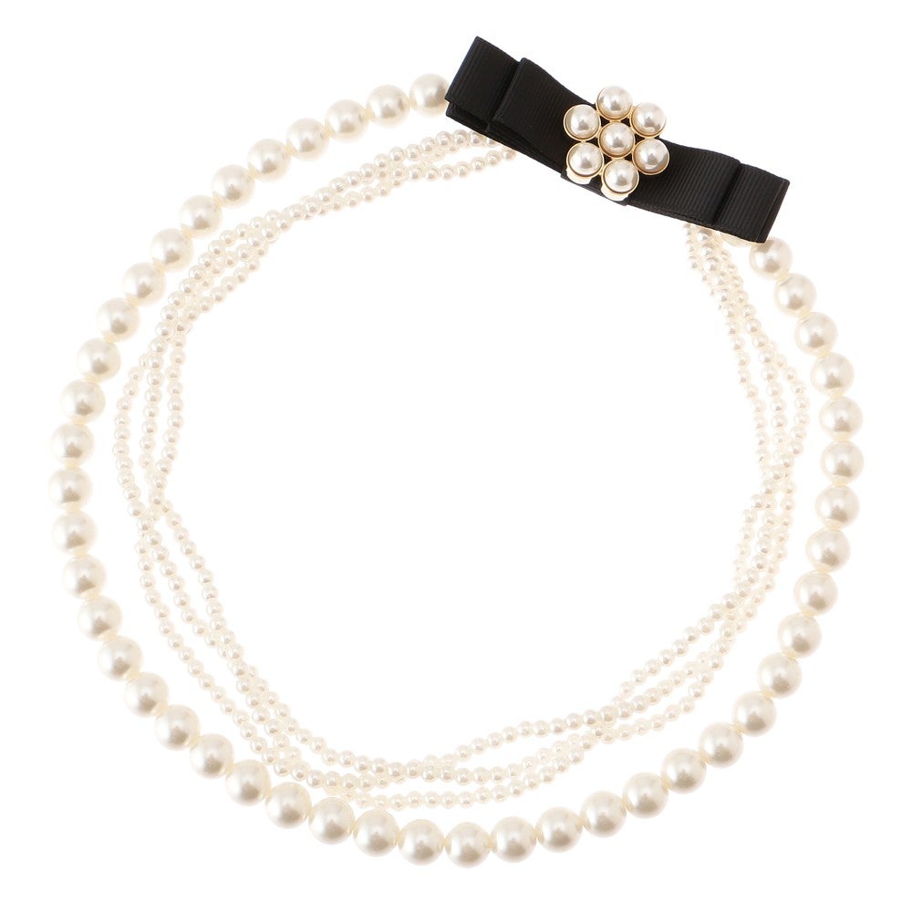 [レンタル] 大小4連パールネックレス 花形モチーフの宅配レンタル - 7