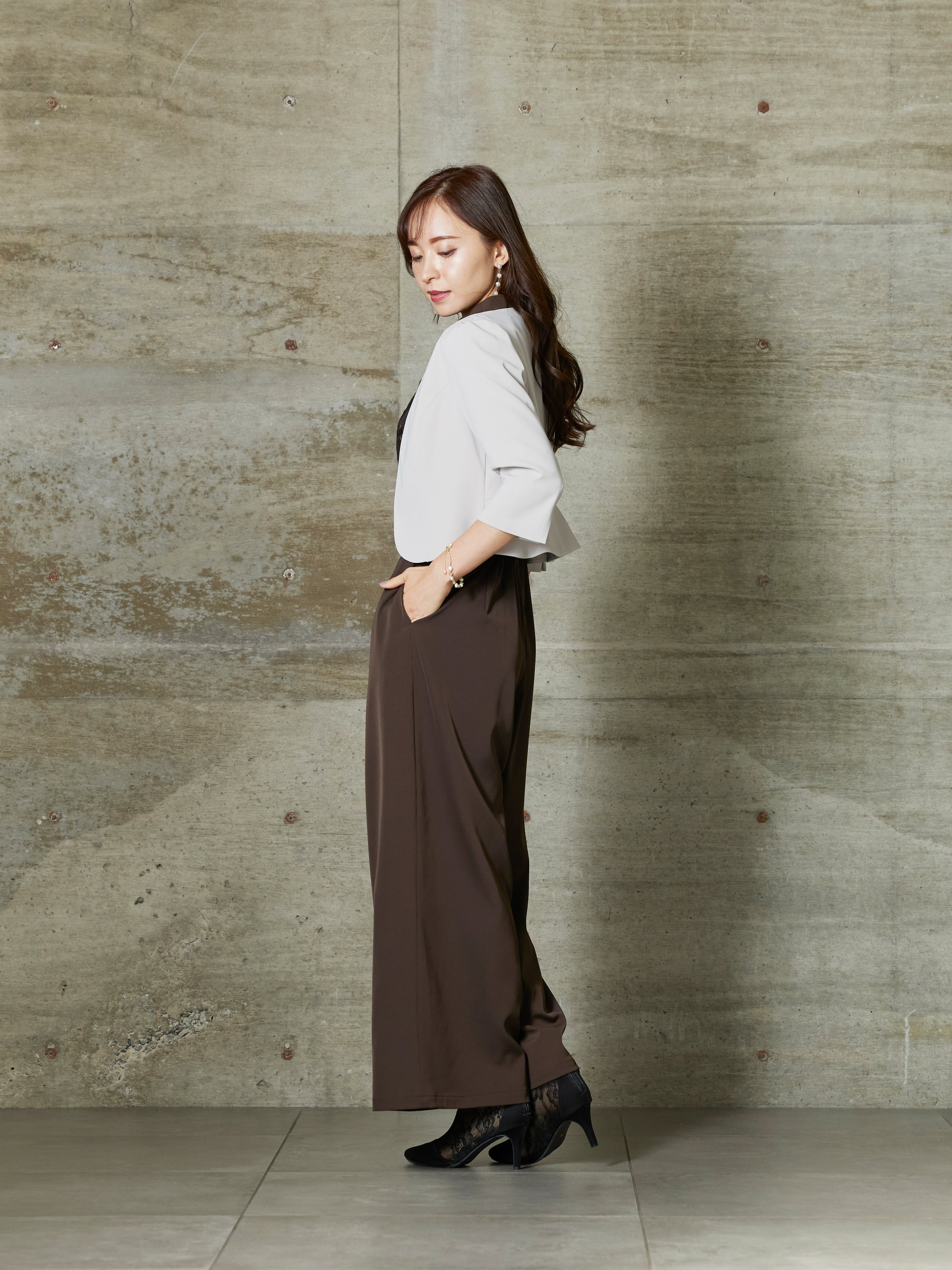 [レンタル] 【ジャケットのみ】BELINDA DE CAPRIS ペプラム ボレロジャケット ベージュの宅配レンタル - 5