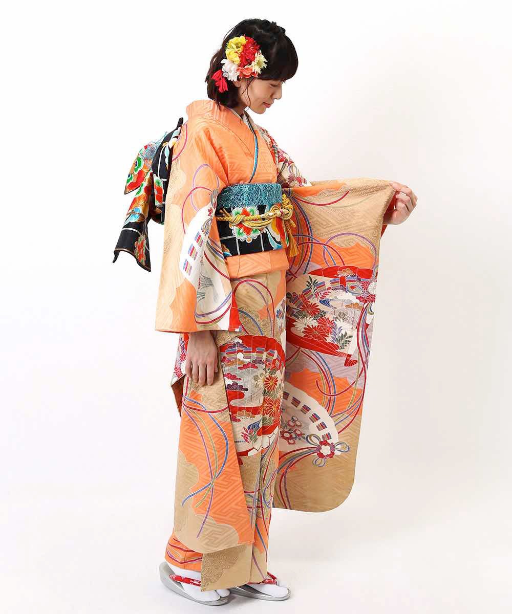 [レンタル] 【対応身長160-175cm】レンタル振袖フルセット-854の宅配レンタル - 4