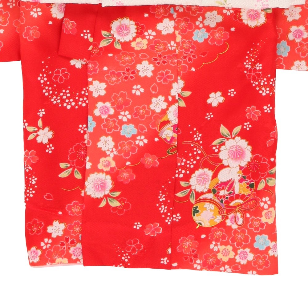 [レンタル] 七五三/節句 被布セット 3歳女の子 小花柄 華やかの宅配レンタル - 3