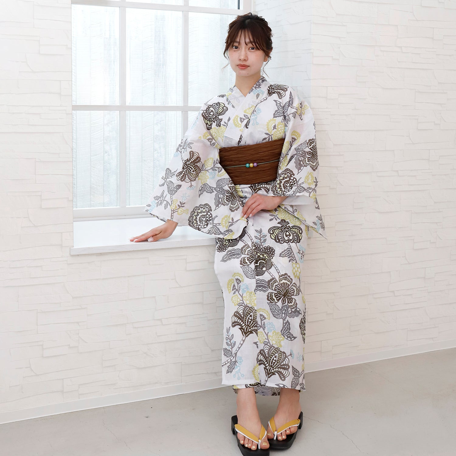 [レンタル] [2025新作]SION レディース浴衣 花柄 フリーサイズの宅配レンタル - 2