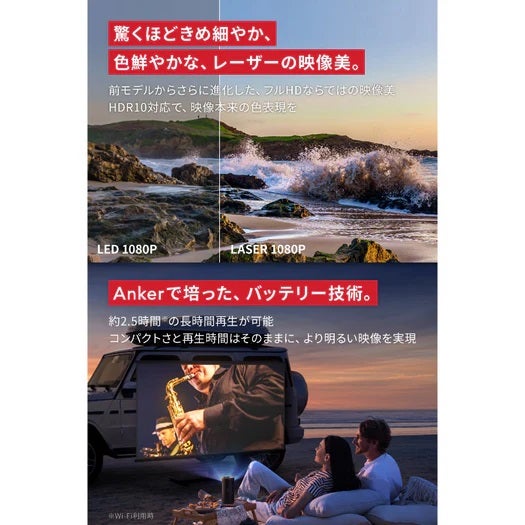 [レンタル] Anker Nebula Capsule 3 Laser モバイルプロジェクター 搭載OS：Google TV - 3