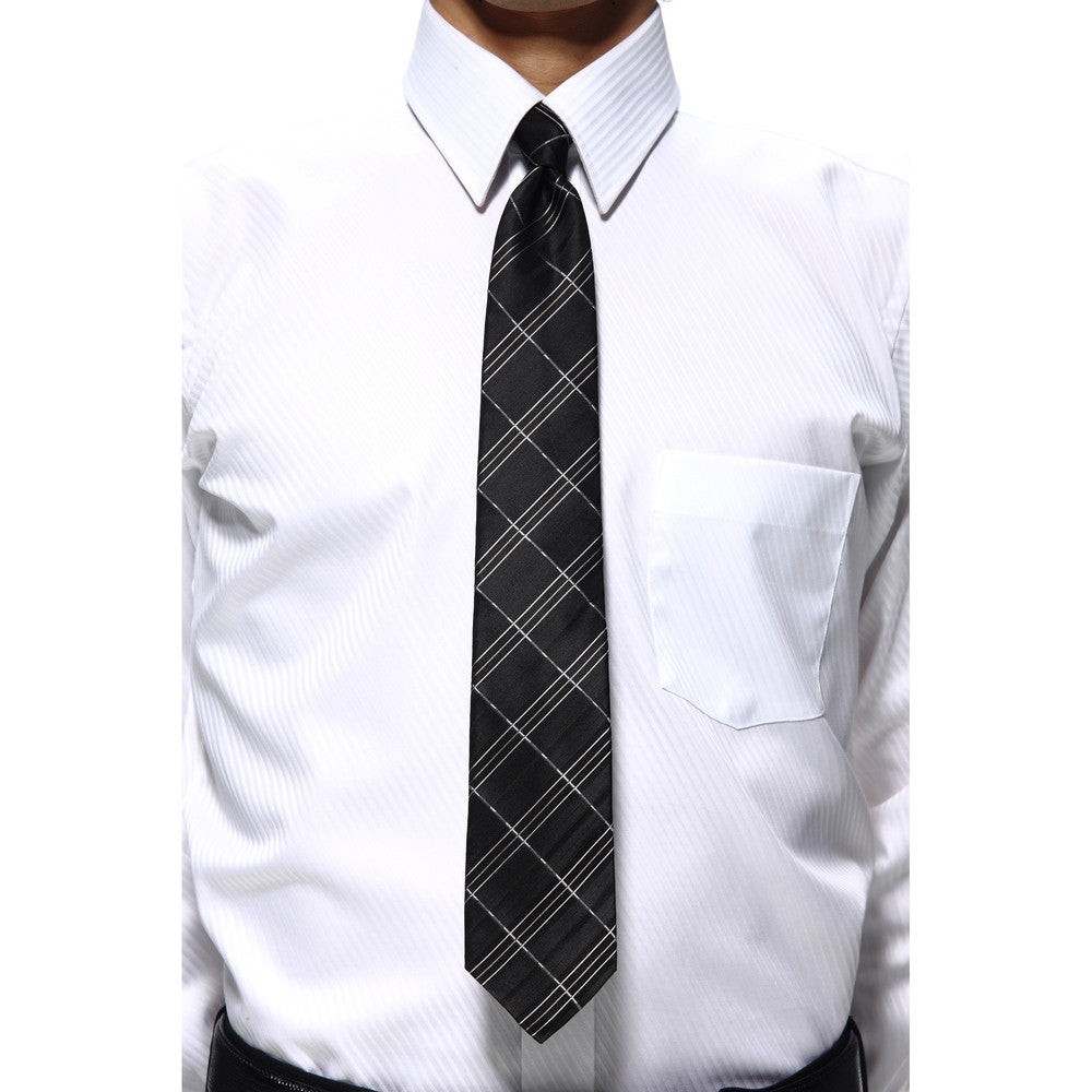 [レンタル] ジョルジオ・アルマーニ メンズネクタイ シルク ブルー＆ストライブ / グレー＆ドット / ブラック＆ウインドーペン ブラック