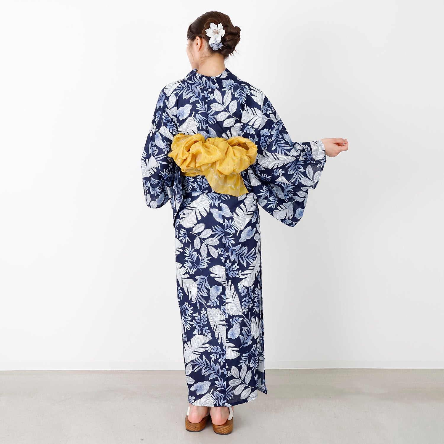 [レンタル] [2025新作]SION レディース浴衣 葉模様 フリーサイズの宅配レンタル - 5