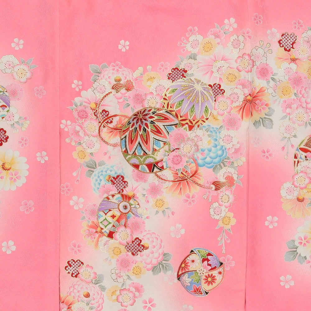 [レンタル] 女の子 お宮参り 産着レンタル6点フルセット 正絹 桜模様 金刺繍の宅配レンタル - 3