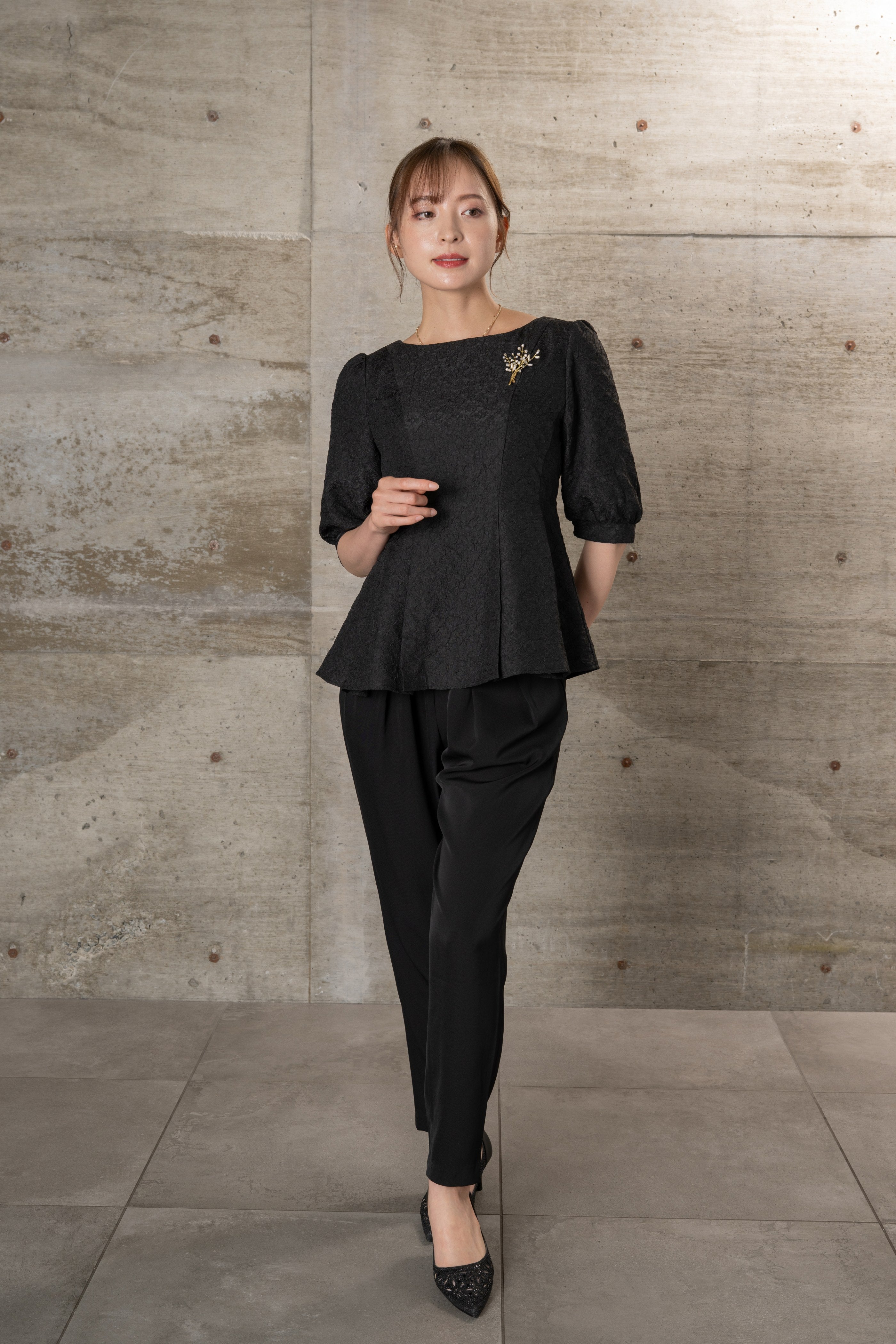 [レンタル] BELINDA DE CAPRIS ジャガードブラウス2wayパンツセットアップ パンツドレスの宅配レンタル - 12