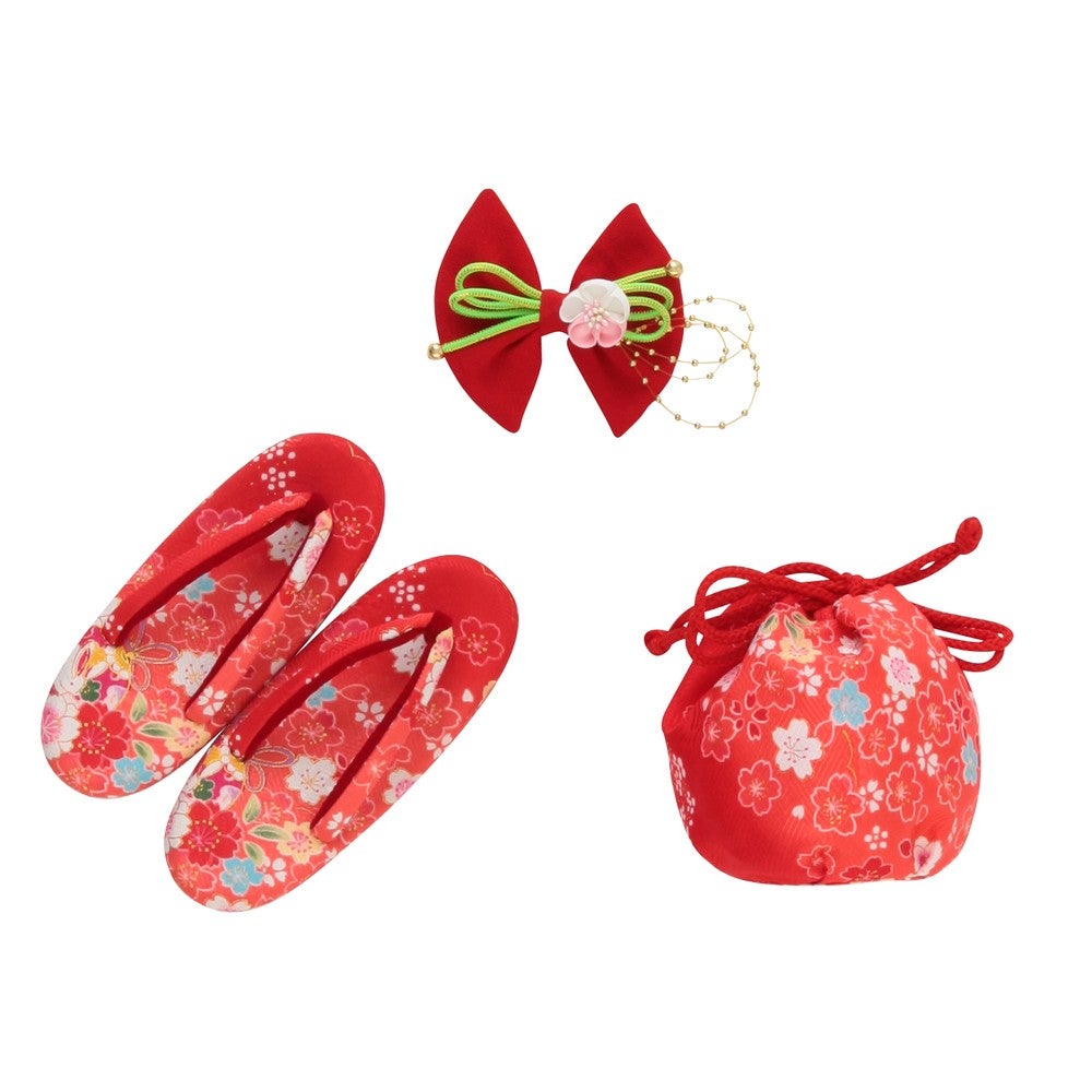 [レンタル] 七五三/節句 被布セット 3歳女の子 小花柄 華やかの宅配レンタル - 4