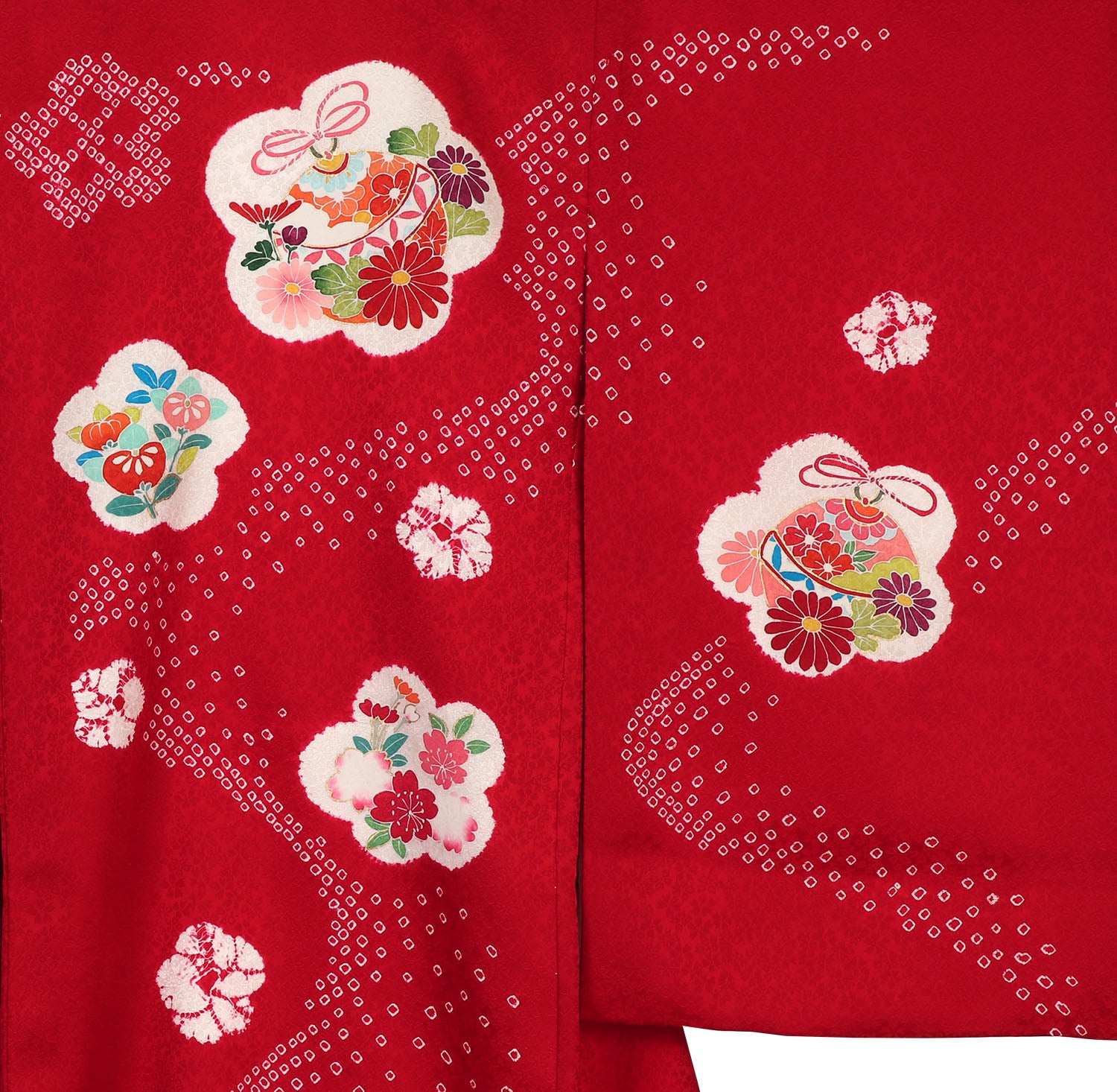 レンタル] 女の子 お宮参り 産着 レンタル6点フルセット 正絹 鈴