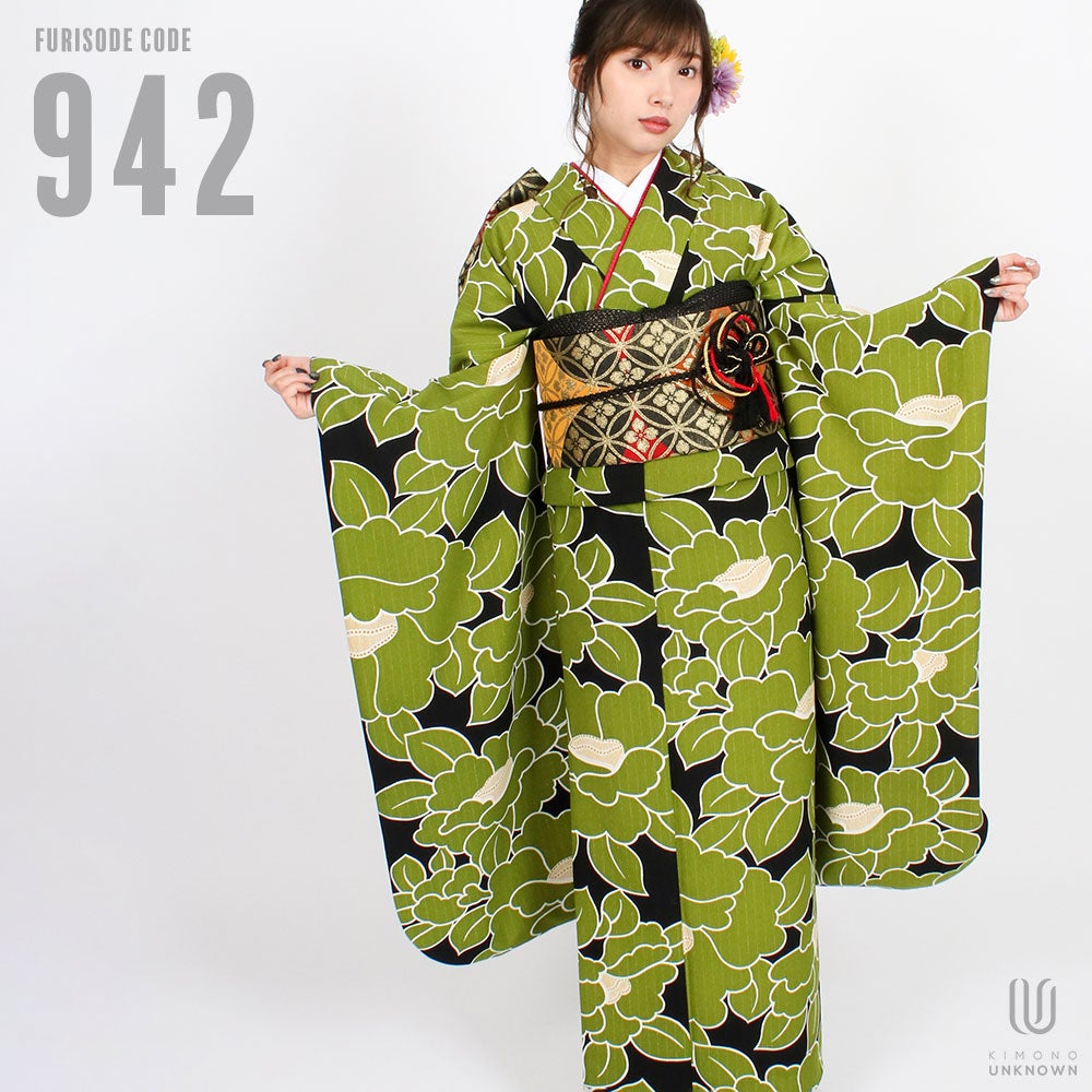 [レンタル] 【対応身長155-170cm】レンタル振袖フルセット-942