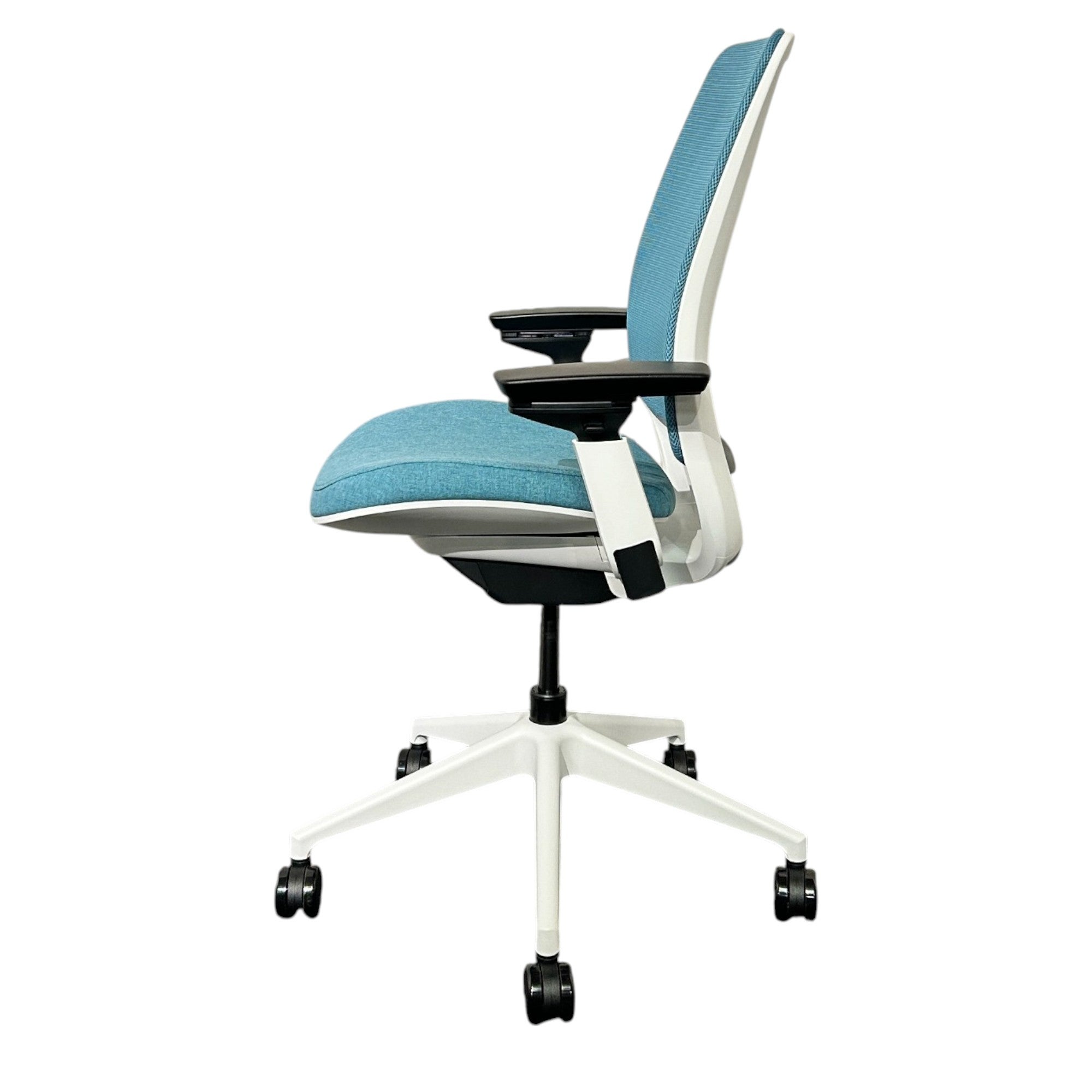[レンタル] Steelcase オフィスチェア Series2 ハイバック 可動肘 ランバーサポート ラグーン ホワイト 436AIR3DSA - 3