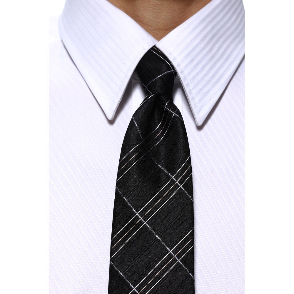 [レンタル] ジョルジオ・アルマーニ メンズネクタイ シルク ブルー＆ストライブ / グレー＆ドット / ブラック＆ウインドーペンの宅配レンタル - 12