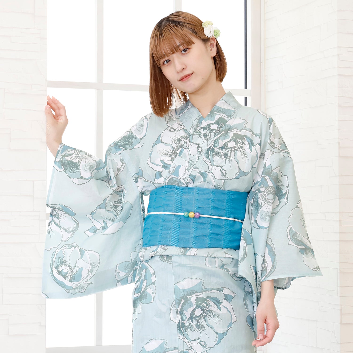 [レンタル] [2025新作]SION レディース浴衣 椿 フリーサイズ