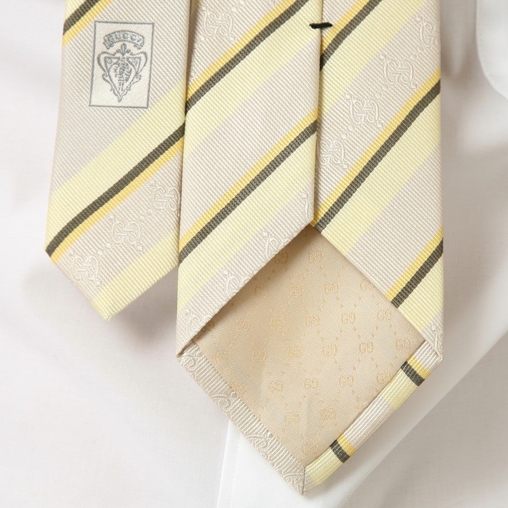 [レンタル] グッチ メンズネクタイ シルク イエロー ストライプの宅配レンタル - 4