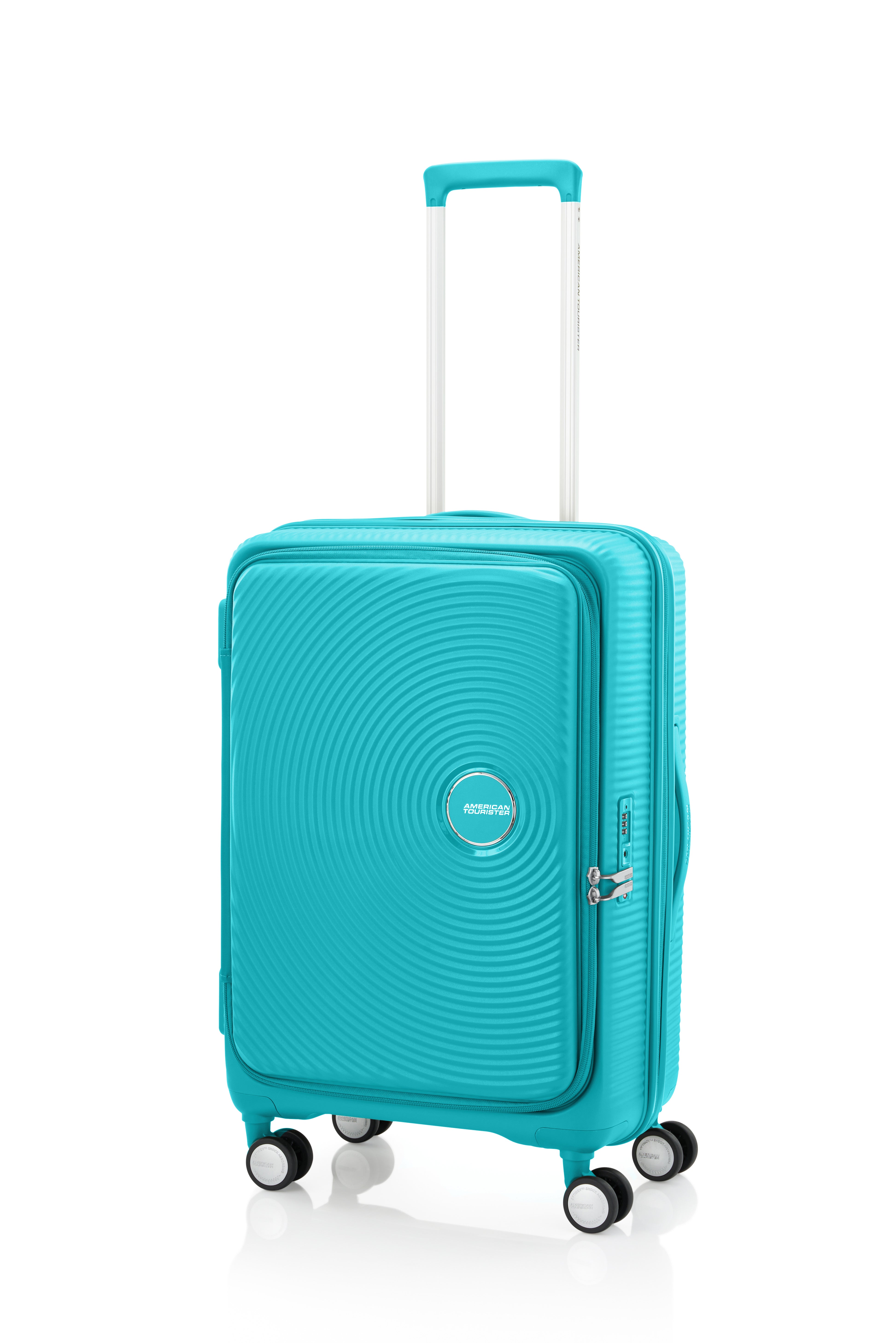 [レンタル] [5-8泊向けサイズ]AMERICAN TOURISTER CURIO スピナー68 エキスパンダブル 75L/拡張時91L ハードスーツケース ターコイズ