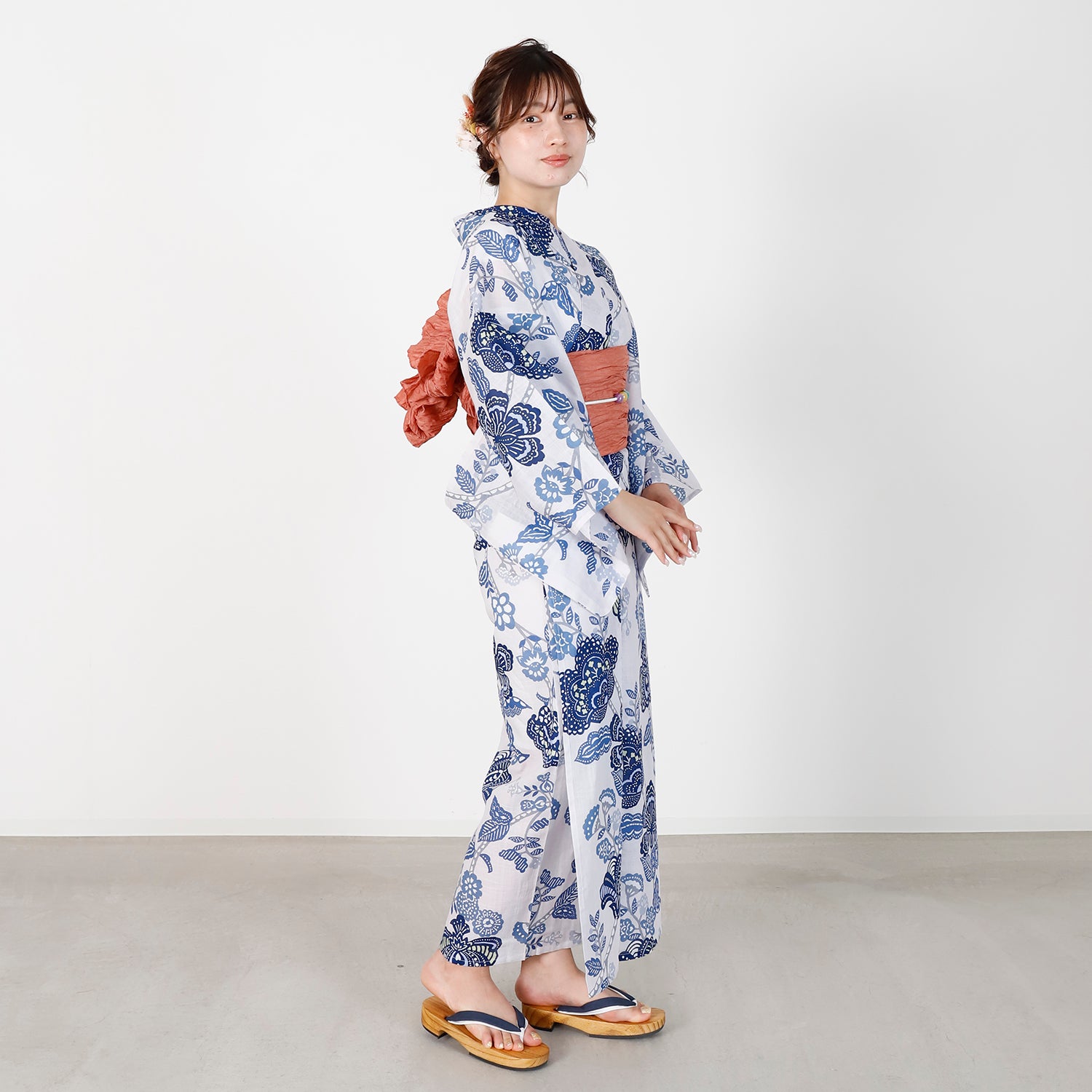 [レンタル] [2025新作]SION レディース浴衣 花柄 フリーサイズの宅配レンタル - 4