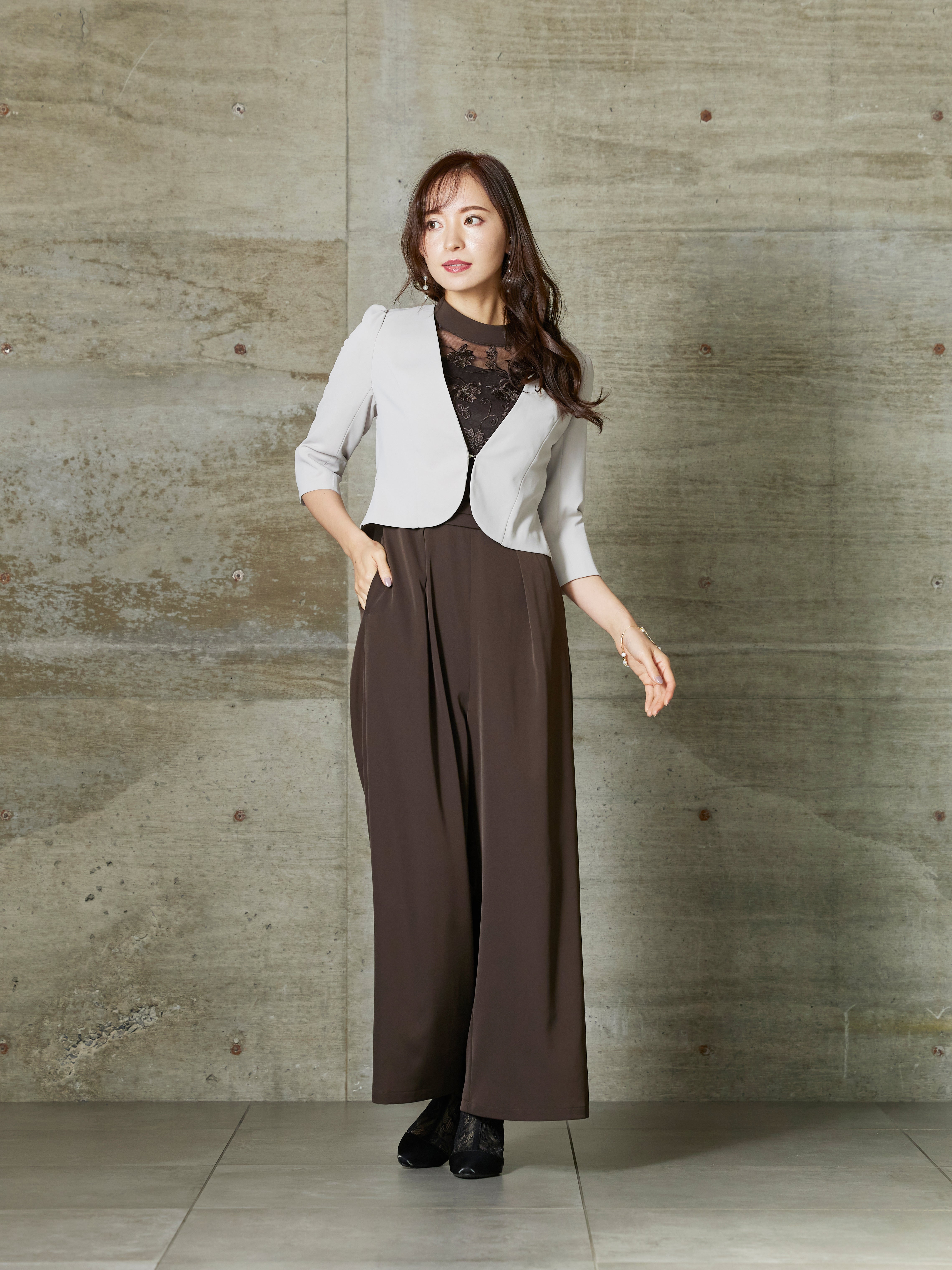 [レンタル] 【ジャケットのみ】BELINDA DE CAPRIS ペプラム ボレロジャケット ベージュの宅配レンタル - 3