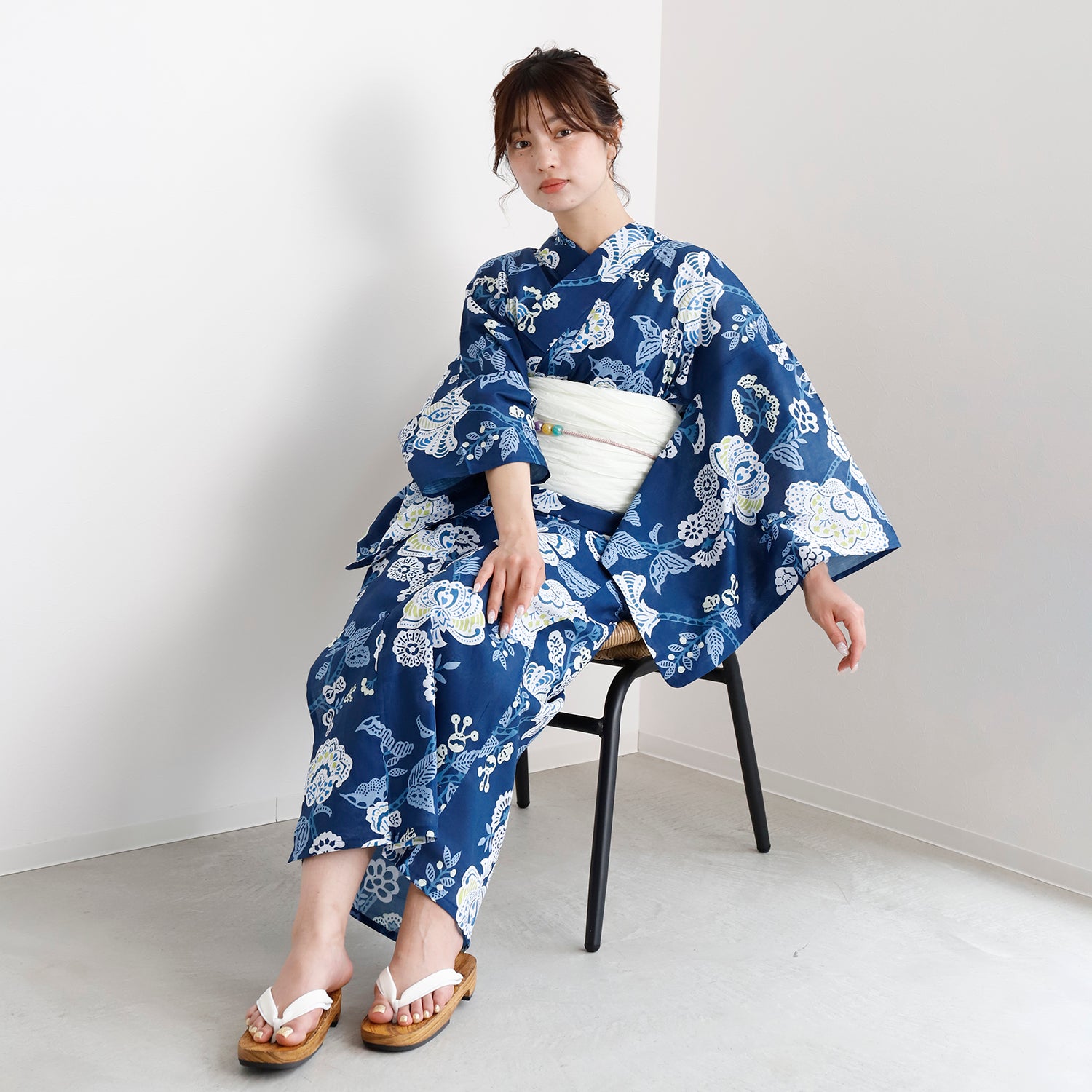 [レンタル] [2025新作]SION レディース浴衣 花柄 フリーサイズの宅配レンタル - 2