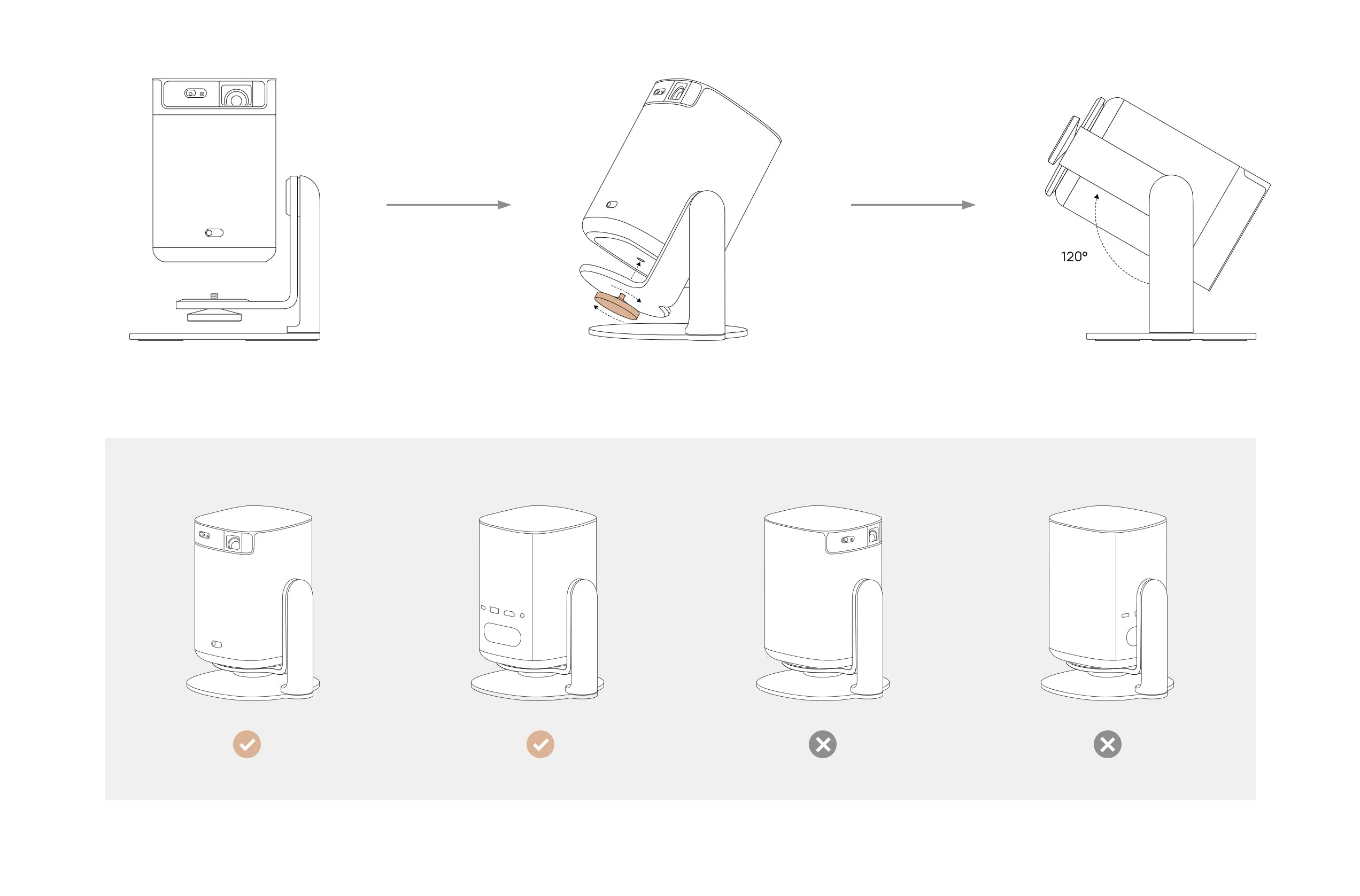[レンタル] XGIMI MoGo & Haloシリーズ対応 マルチアングル スタンド D185S - 3