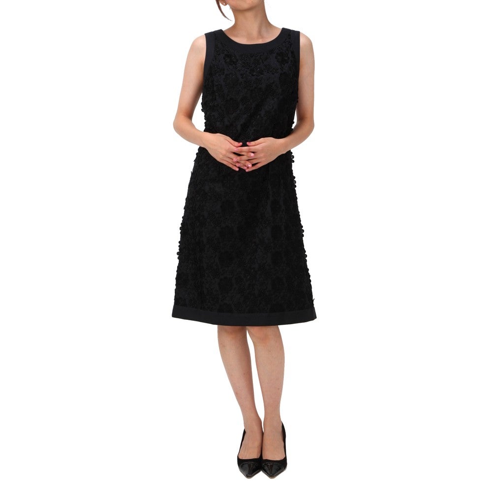 [レンタル] ハロッズ セレモニースーツ3点セット(ジャケット+ミディアムワンピース+コサージュ) ブラックの宅配レンタル - 3